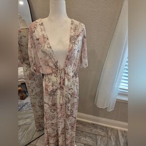 Pink and Gray Patterned Dress